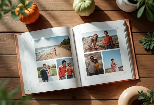 Creative lifestyle album spread for a client